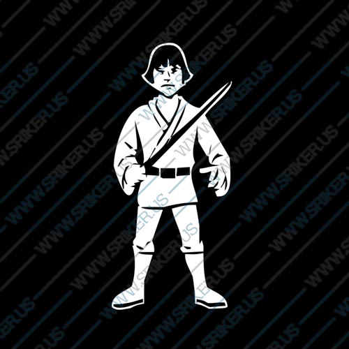 Фамилен стикер за кола Star Wars Luke Skywalker