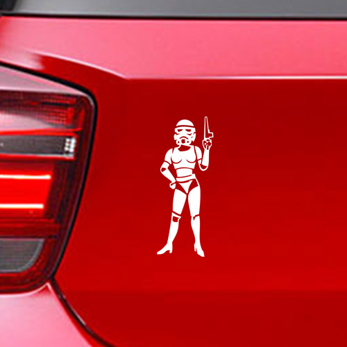 Фамилен стикер за кола Star Wars Storm Trooper