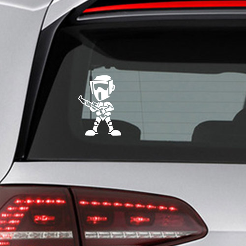 Фамилен стикер за кола Star Wars trooper малък войн