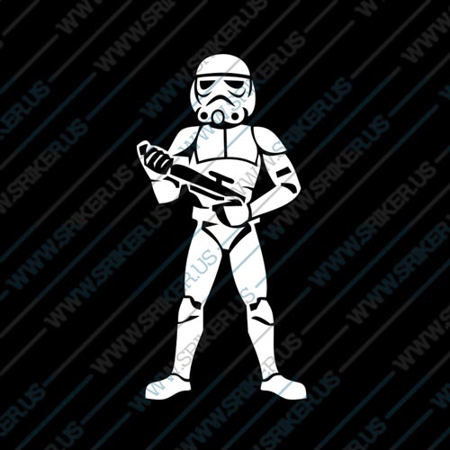 Фамилен стикер за кола Star Wars Stormtrooper