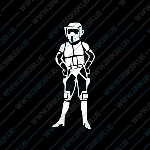 Фамилен стикер за кола Star Wars trooper