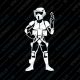 Фамилен стикер за кола Star Wars trooper войник