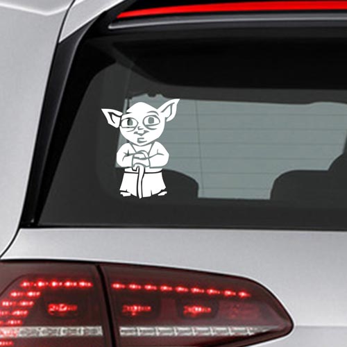 Фамилен стикер за кола Star Wars Yoda
